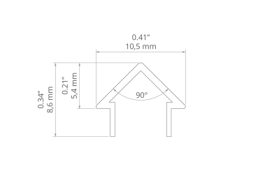 Preview: LED-Abdeckung schützt den Streifen vor Staub und Berührung